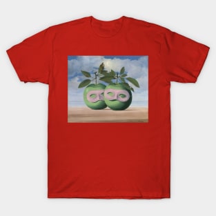 Rene Magritte Two Apple Green T-Shirt